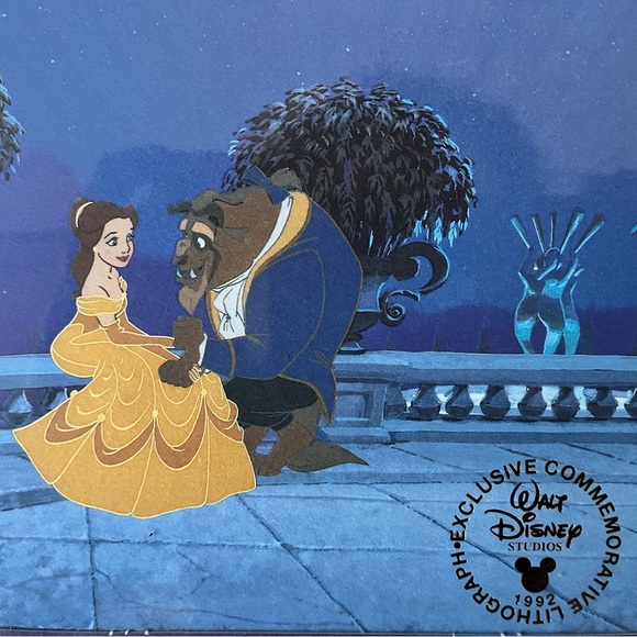 Disney commemorative exclusive lithograph, beauty and beast, 1992 - Picture 3 of 6